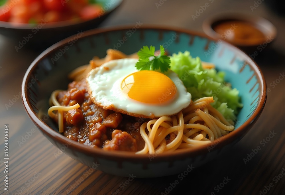 Authentic Korean Cuisine: Bibimbap with Sizzling Beef and Egg Authentic Korean Cuisine: Bibimbap with Sizzling Beef and Egg