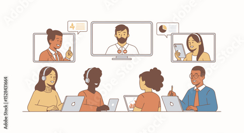 Virtual Team Meeting: Diverse Group in Online Collaboration