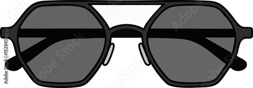 27. Matte Finish Geometric Sunglasses