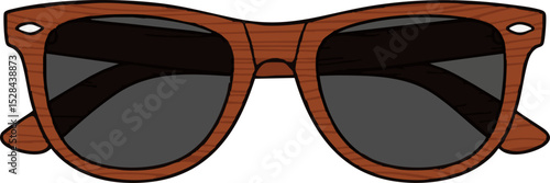 41. Real Wood Frame Sunglasses