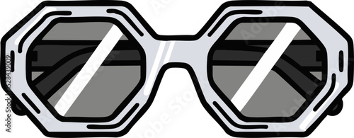 67. Geometric Clear Frame