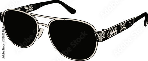 66. Engraved Metal Temples