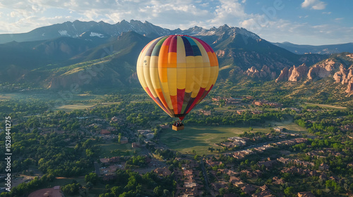 Hot air balloon ride over telluride colorado mountains scenic landscape adventure travel destination view