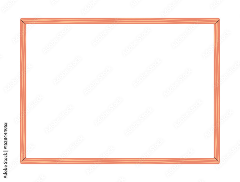 Wooden frame flat design isolated vector illustration Wooden frame flat design isolated vector illustration