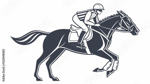 Equestrian Horse and Rider Silhouette