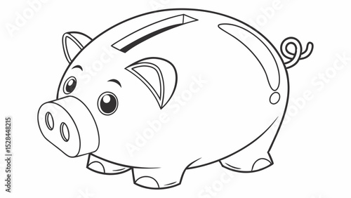 Cute Cartoon Piggy Bank for Saving Money