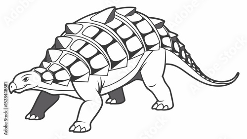 Ankylosaurus Dinosaur Illustration Armored Reptile Prehistoric Creature