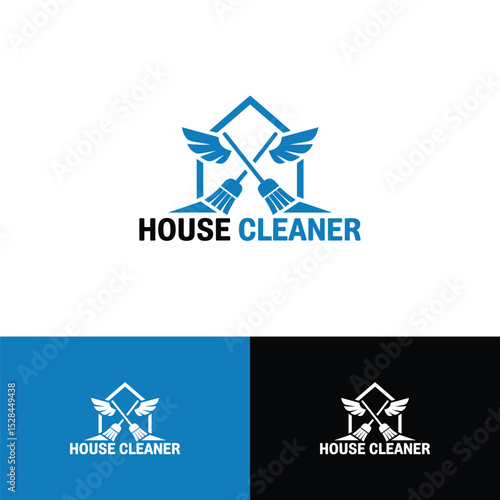 House cleaner logo design template