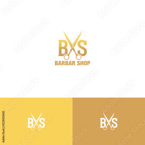 Barbar shop logo design template