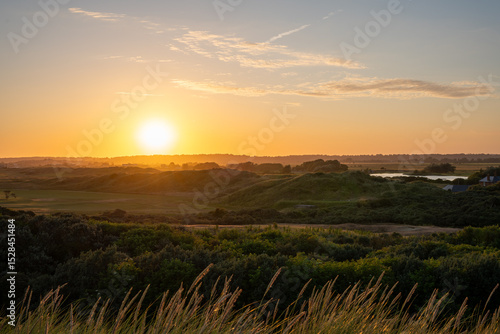 sunset over the field