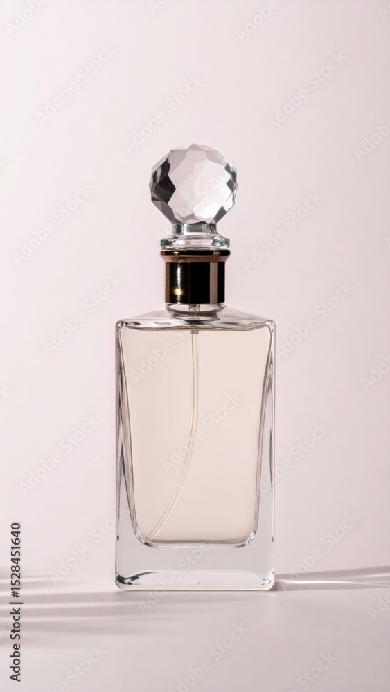 Clear Glass Perfume Bottle with Crystal Stopper Clear Glass Perfume Bottle with Crystal Stopper