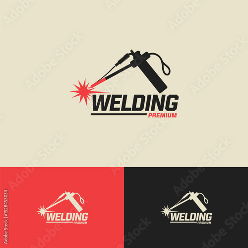 Welding logo design template