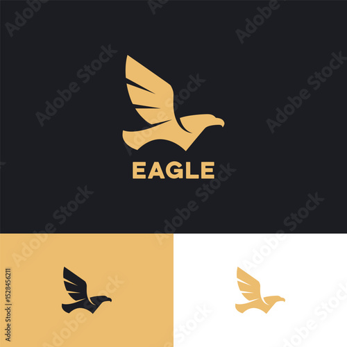 Flying eagle logo design template