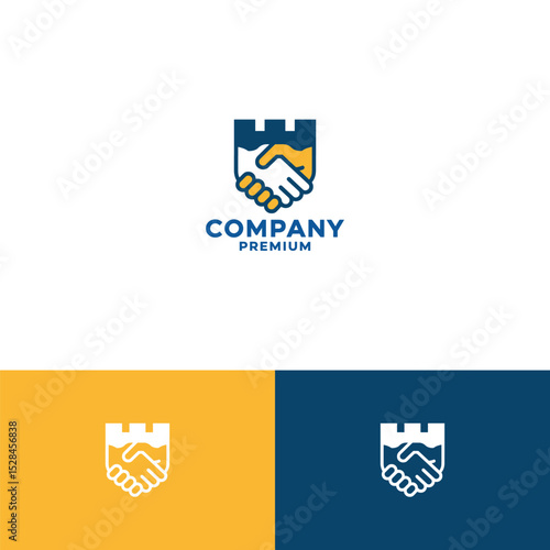 Handshake logo design template