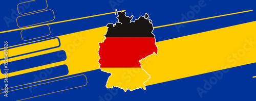 map of Germany and abstract...