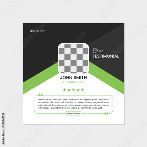 Client Testimonial Template for Social Media