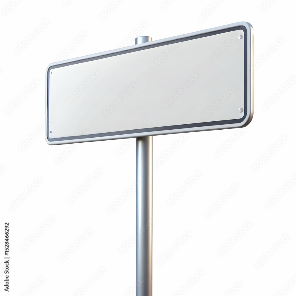 Fototapeta premium Blank street sign mockup for advertising or branding