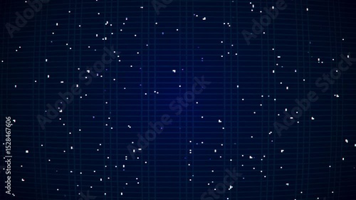 Pixel art 80s Retro sci-Fi background animation. Pixel art 8bit video game Retro wave. Grid and starry space background.
