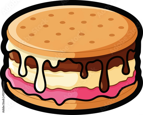 86. Neapolitan Ice Cream Sandwich