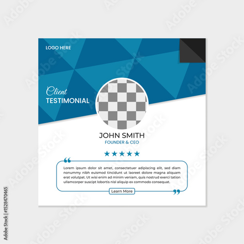 Creative Client Testimonial Design Template