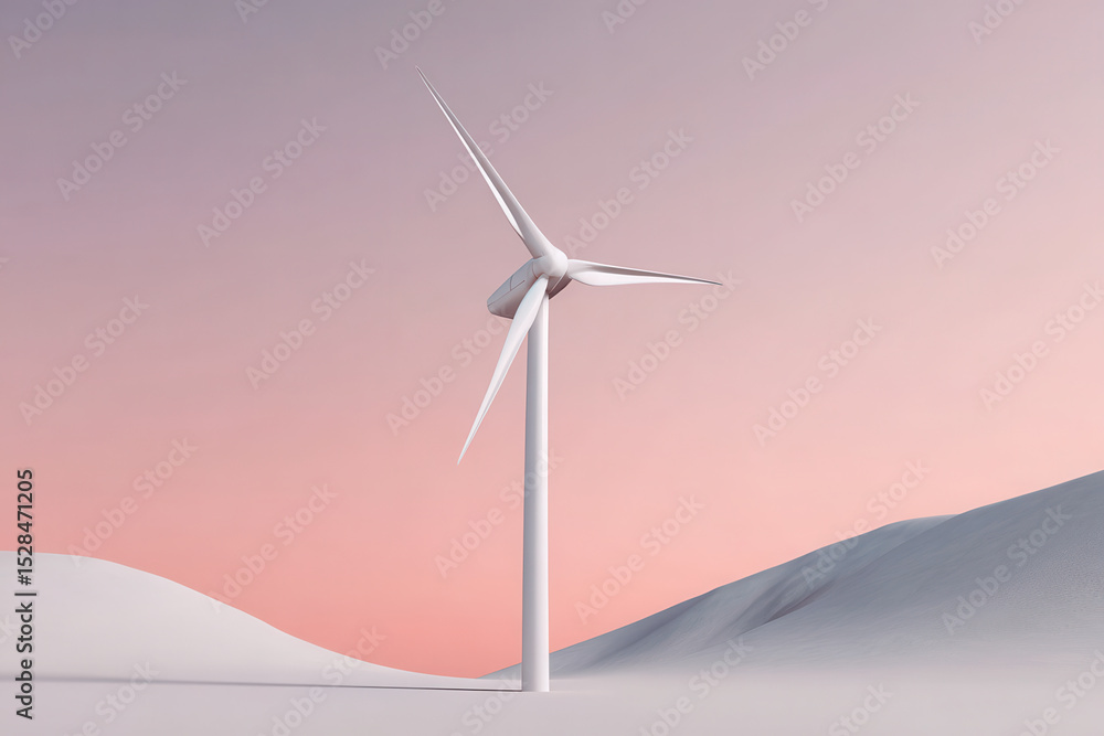 solitary wind turbine in netherlands at soft twilight framed by natural curves solitary wind turbine in netherlands at soft twilight framed by natural curves