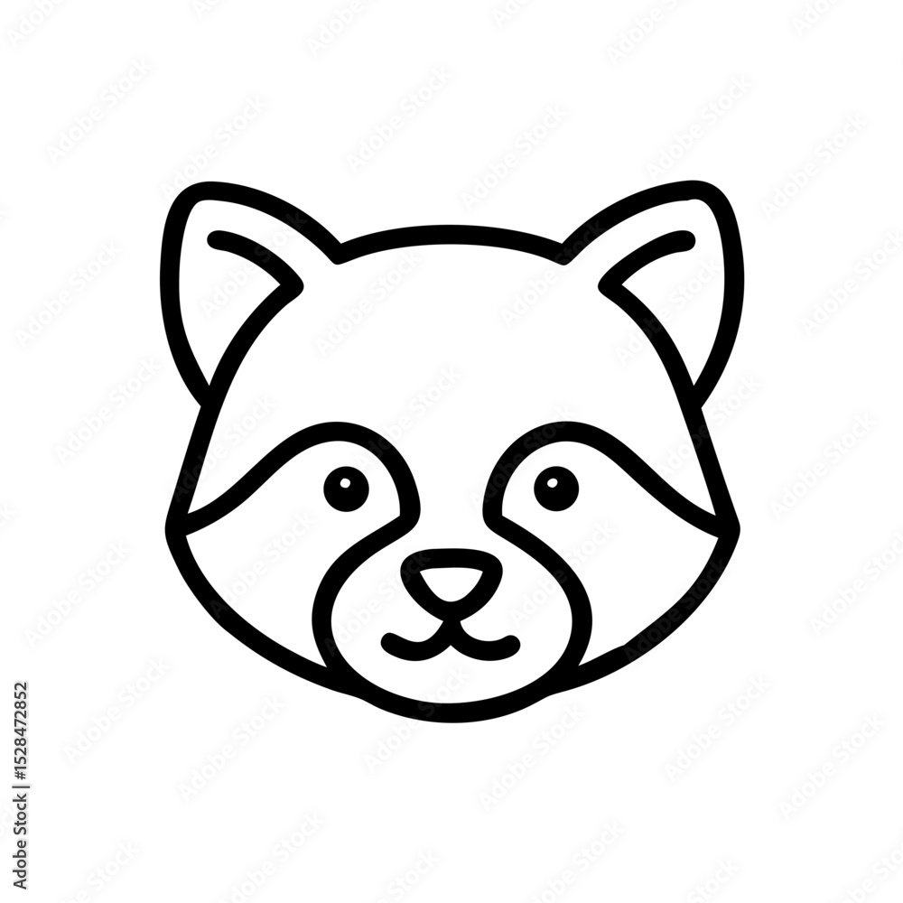 Fototapeta premium Red Panda Icon Drawing Suitable for Various Creative Projects and Designs