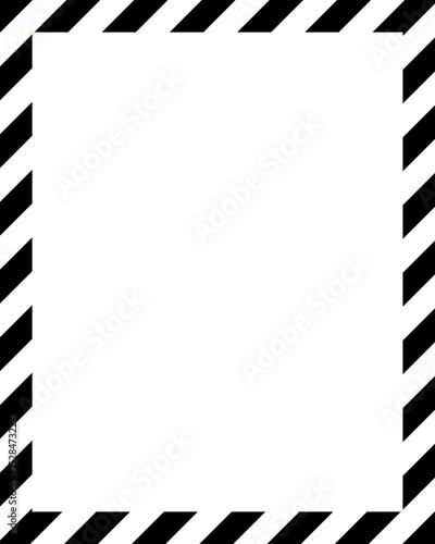 A vertical rectangle background with medium diagonal black stripes on the border and a transparent center.