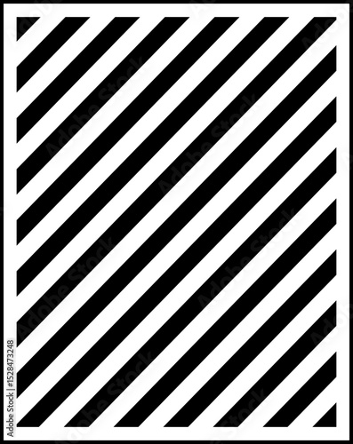 A vertical rectangle background with medium thickness diagonal black stripes and a black contour border.