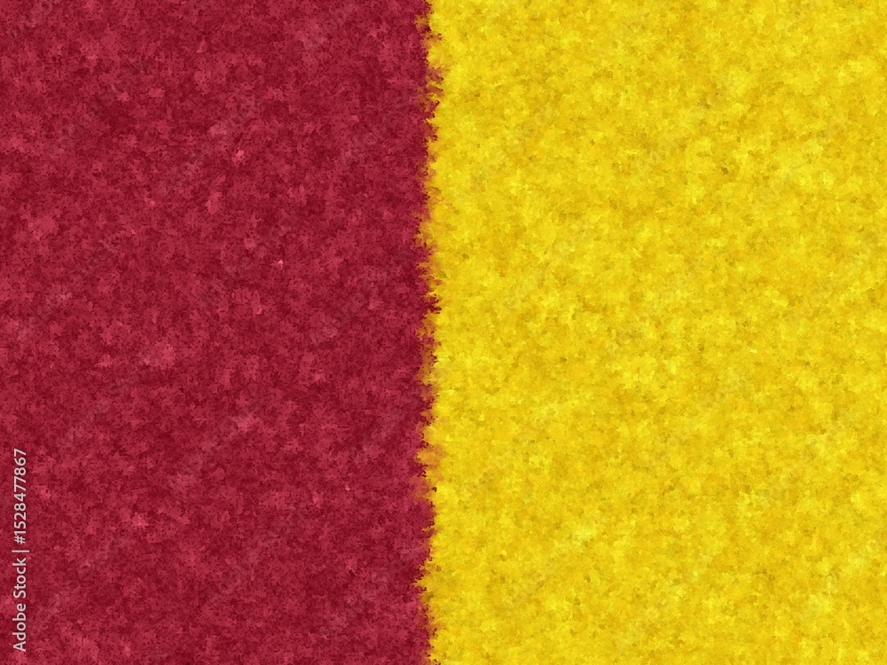 Fototapeta premium Abstract split background with textured maroon and gold colors creates a bold and versatile design element for various projects.