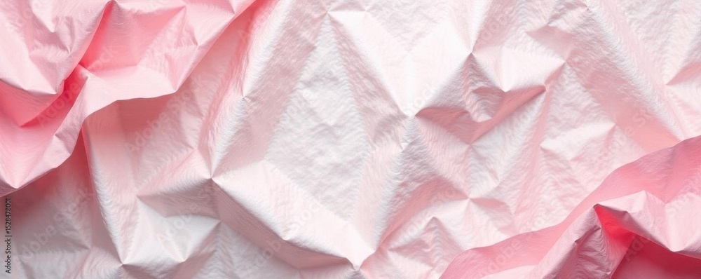 Fototapeta premium Soft, crumpled tissue paper; pale, textured background, delicate, wedding