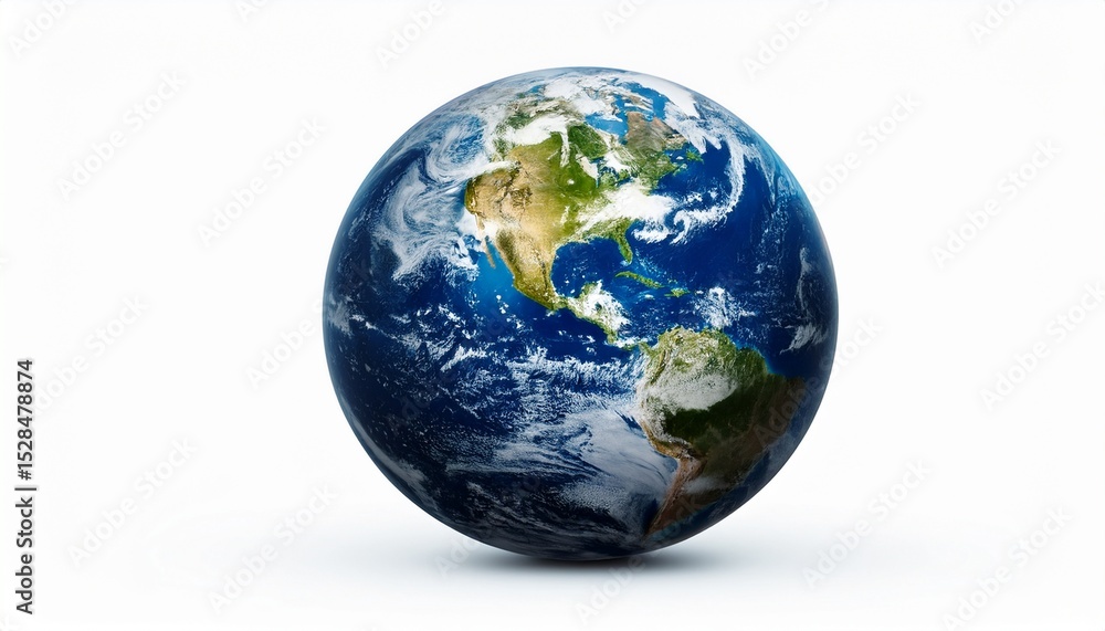 Fototapeta premium planet earth on white background