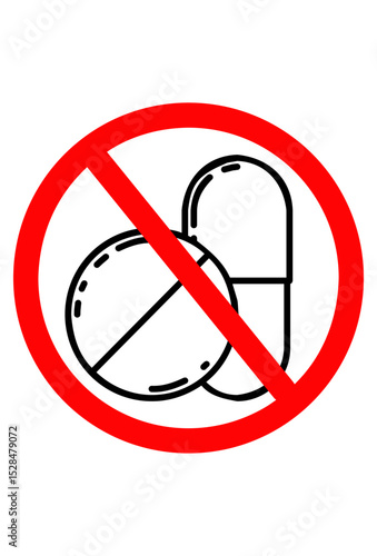 No pills allowed. medication prohibited.
Pills forbidden. drug restriction.
