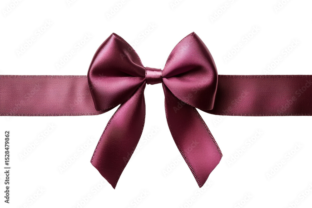 Purple ribbon with a bow is shown Purple ribbon with a bow is shown
