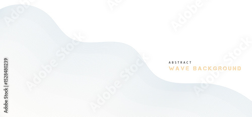 Abstract Color Wave Shape with Gradient on a White Background. Vector wave minimalist design