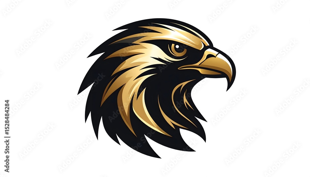 Fototapeta premium Eagle logo design with intense expression high resolution photo