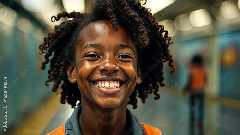 Large portrait of young smiling beautiful woman, female image. AI Generative Large portrait of young smiling beautiful woman, female image. AI Generative