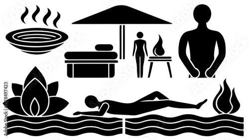 Relaxing spa day hot springs massage wellness