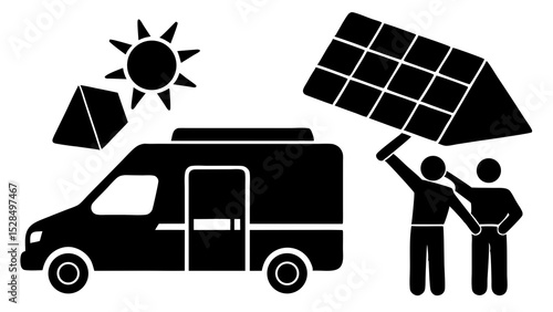 Solar powered campervan adventure travel eco friendly