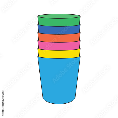 Illustration glass stack unique design