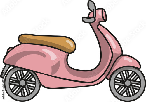 Cute motorcycle drawn in svg and vector image