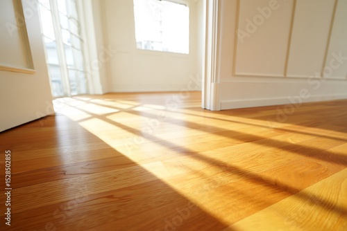 Wallpaper Mural Sunlight Streaming Through Windows onto Gleaming Hardwood Floors  A Perfect Interior Design Element Torontodigital.ca