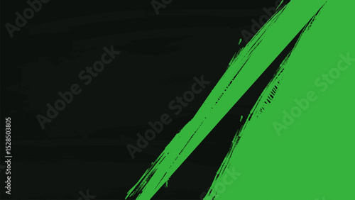 Thumbnail Background. Green Brush Texture on black background