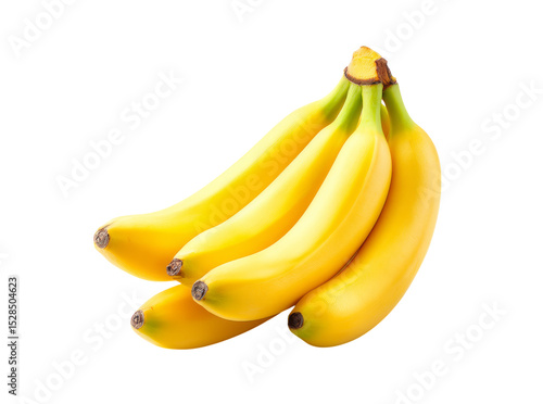 Fresh bunch of yellow bananas isolated on black background, Isolated On Transparent Background