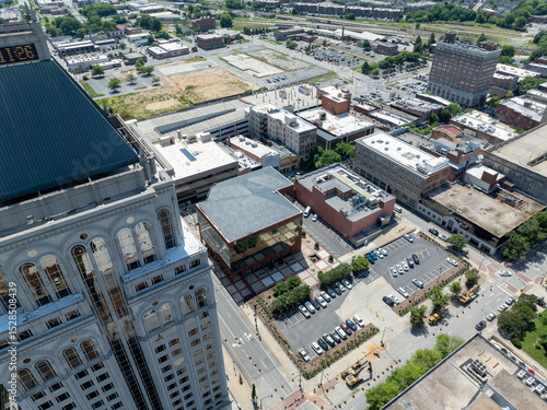 Greensboro downtown on a day in Spring.