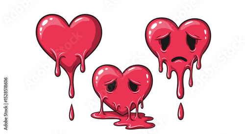 Bleeding Hearts Aches Sorrow Emotions Depression Grief Loneliness