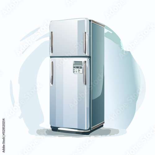 単身向け小型冷蔵庫ベクターイラスト