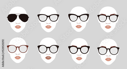 Various Styles of Eye Glasses or Spectacles Frames