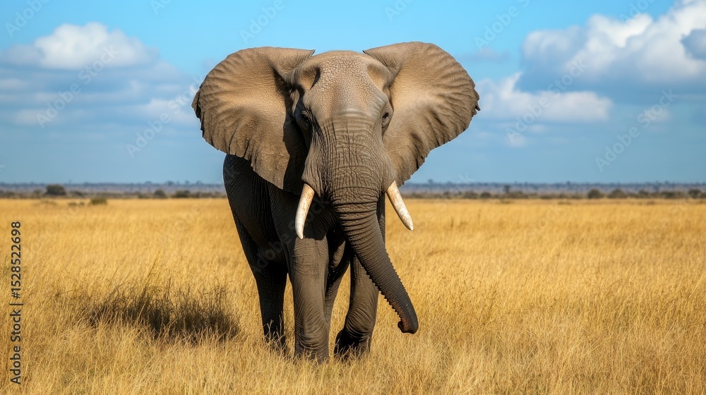 Fototapeta premium Elephant in African savanna.