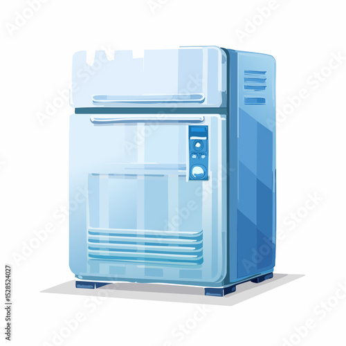 単身向け小型冷凍庫ベクターイラスト