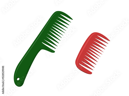 Comb hair on white background.